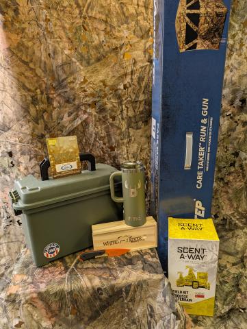 5th - Visa gift card from Wells Index, pop-up blind, Scent-A-Way kit, ammo box, exclusive Deer for Gear mug & White River knife